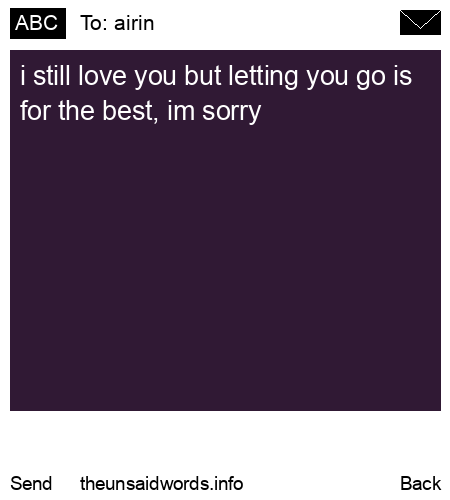 unsent message to airin