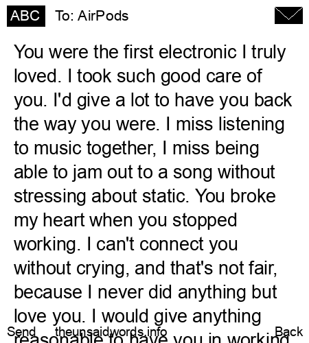 unsent message to AirPods