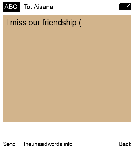 unsent message to Aisana