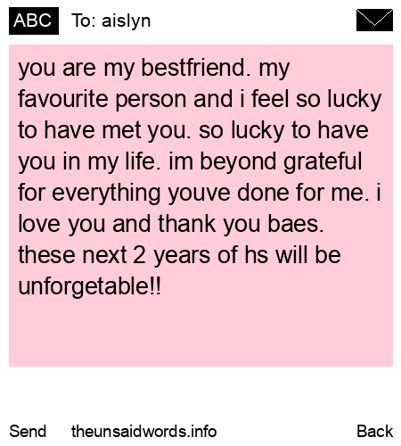 unsent message to aislyn