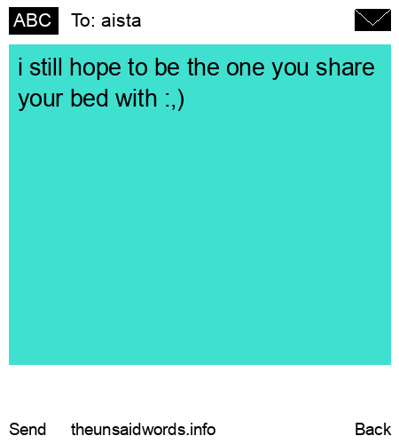 unsent message to aista