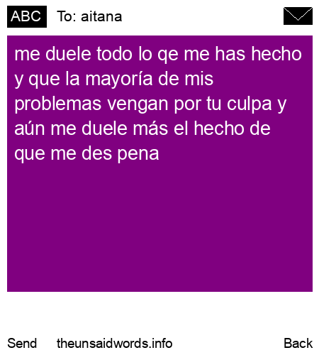 unsent message to aitana