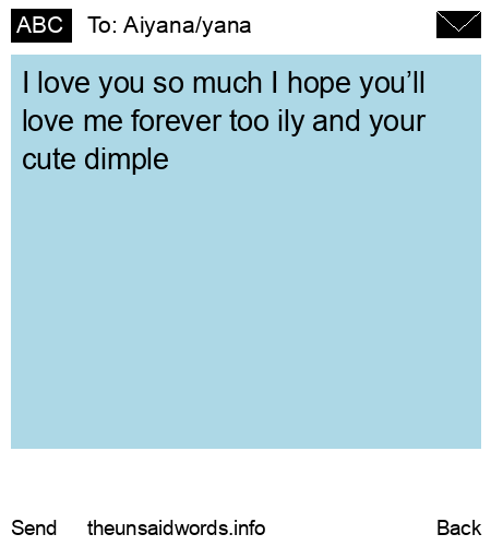 unsent message to Aiyana/yana