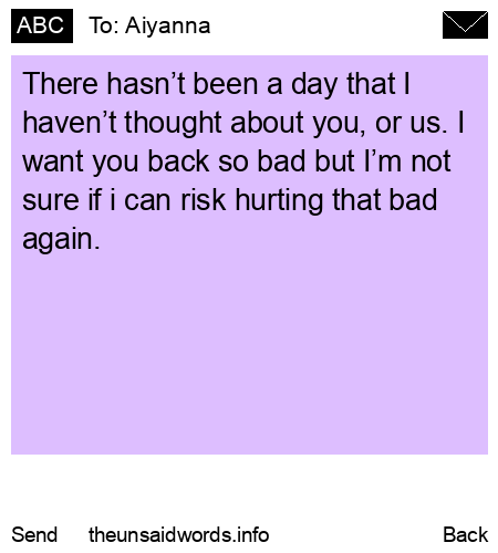 unsent message to Aiyanna