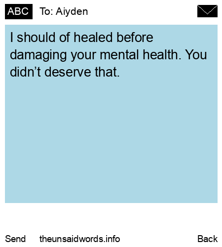 unsent message to Aiyden