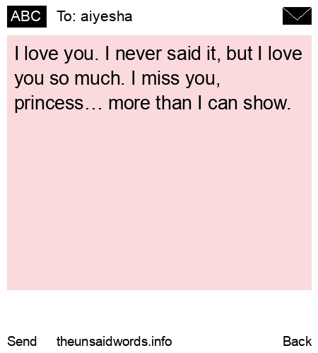 unsent message to aiyesha