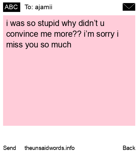 unsent message to ajamii