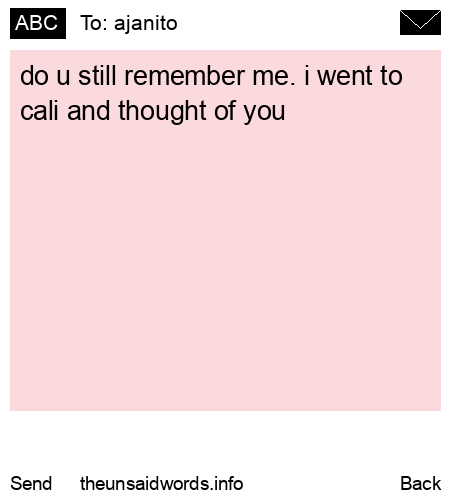 unsent message to ajanito