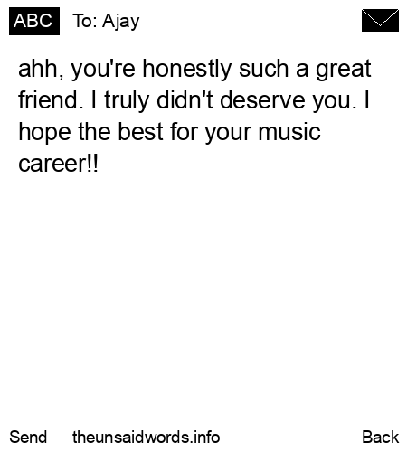 unsent message to Ajay