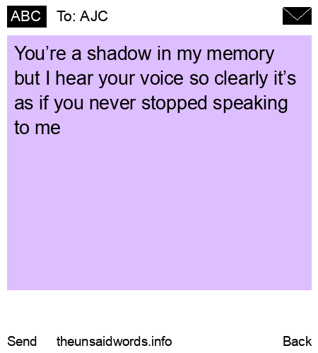 unsent message to AJC
