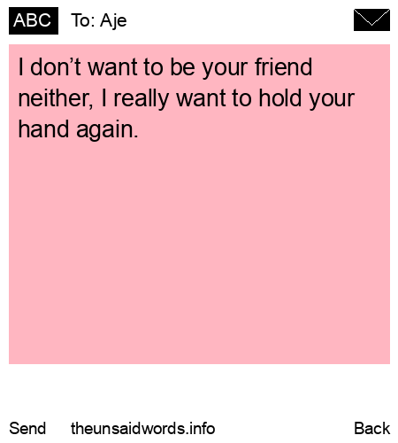 unsent message to Aje