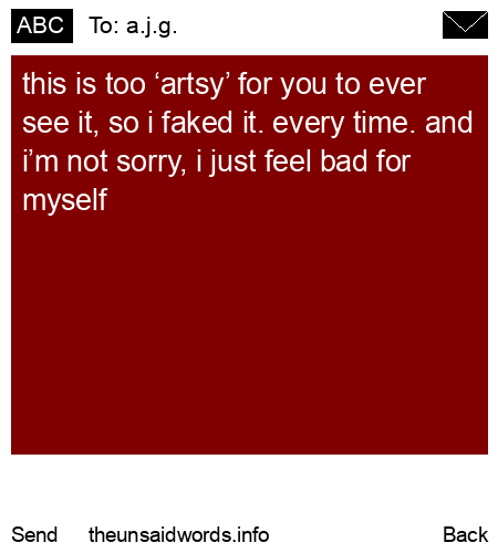 unsent message to a.j.g.