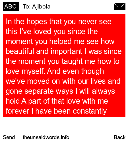 unsent message to Ajibola
