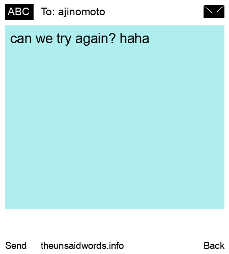 unsent message to ajinomoto