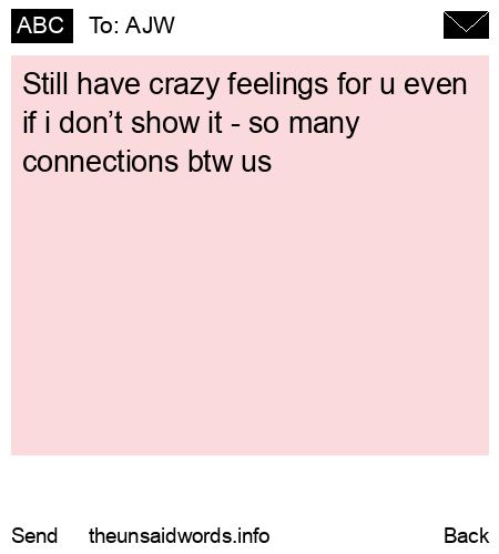 unsent message to AJW