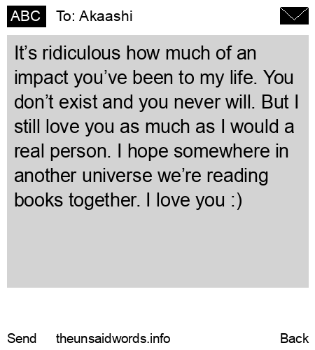 unsent message to Akaashi