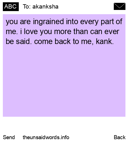 unsent message to akanksha