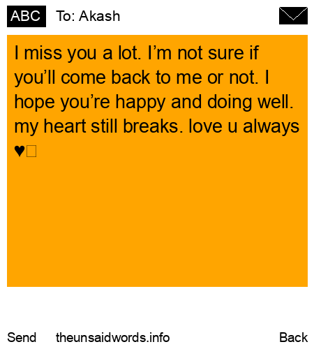 unsent message to Akash