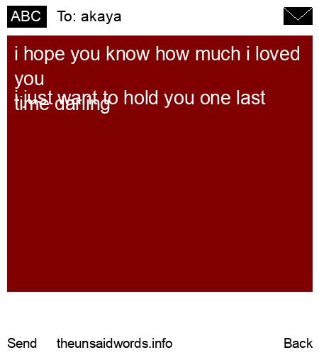 unsent message to akaya
