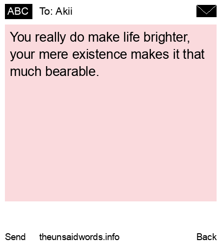 unsent message to Akii