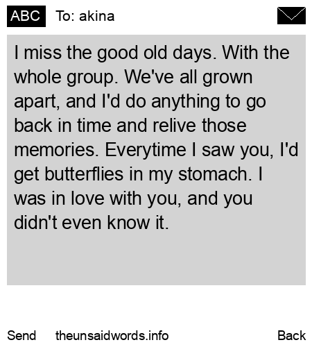 unsent message to akina