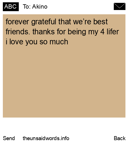 unsent message to Akino