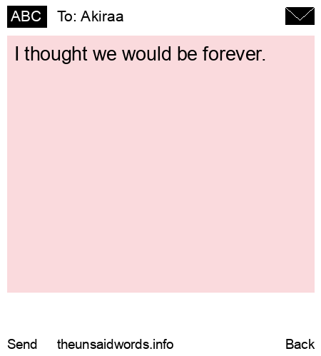 unsent message to Akiraa