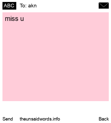 unsent message to akn