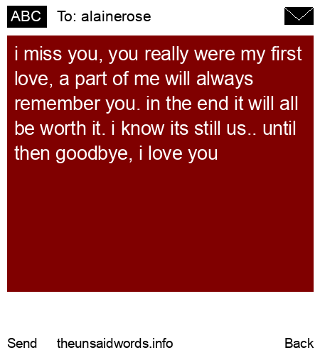 unsent message to alainerose