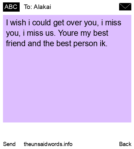 unsent message to Alakai