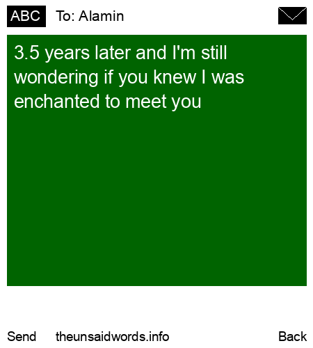 unsent message to Alamin