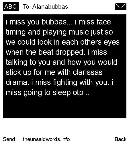 unsent message to Alanabubbas