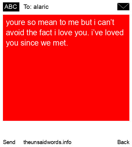 unsent message to alaric
