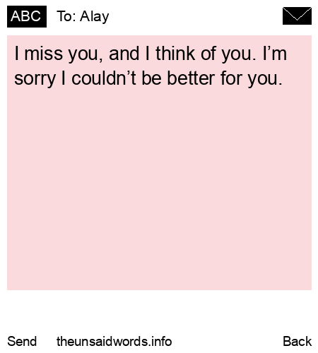 unsent message to Alay