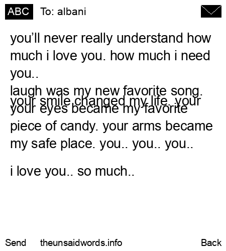 unsent message to albani