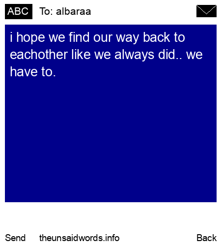 unsent message to albaraa