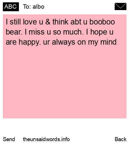 unsent message to albo