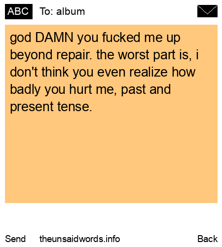 unsent message to album
