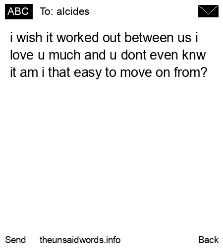 unsent message to alcides