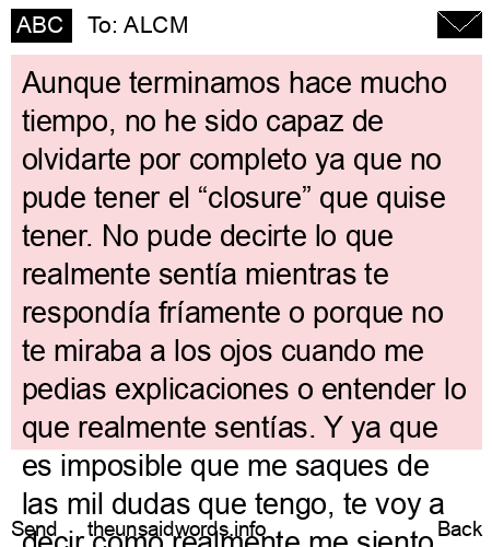 unsent message to ALCM