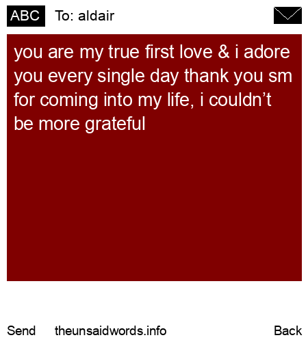 unsent message to aldair
