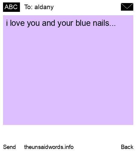 unsent message to aldany