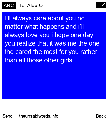 unsent message to Aldo.O