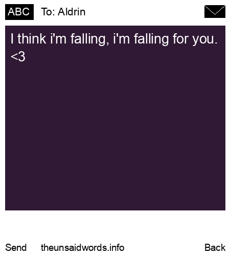 unsent message to Aldrin