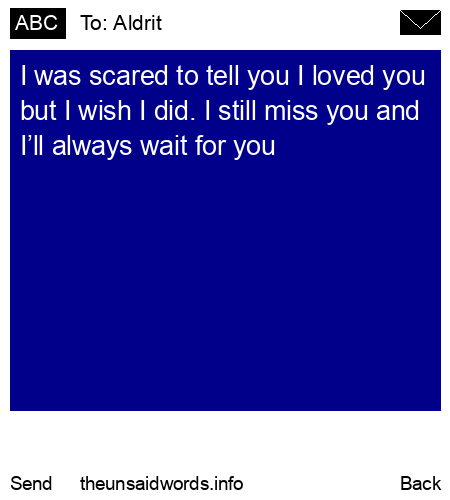 unsent message to Aldrit 
