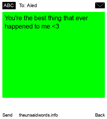 unsent message to Aled