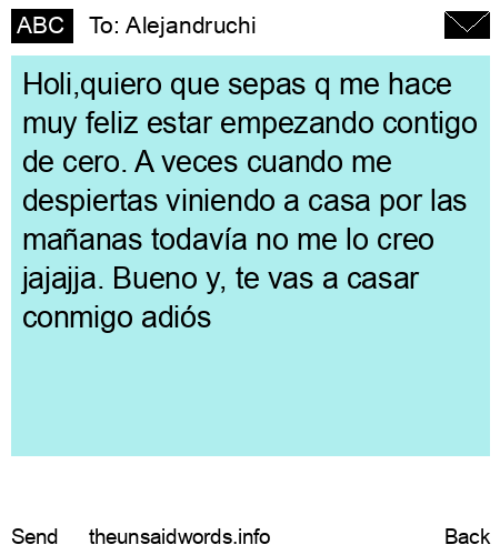 unsent message to Alejandruchi