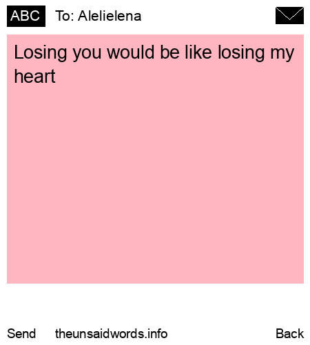 unsent message to Alelielena