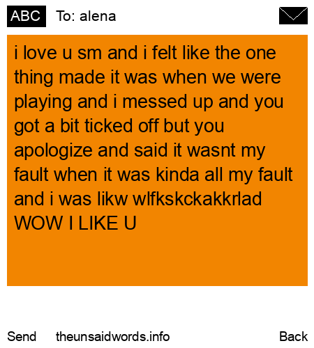 unsent message to alena