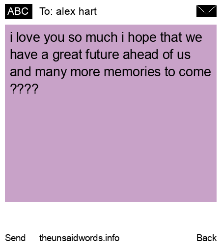 unsent message to alex hart